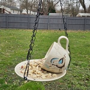 Upcycled Teacup Bird Feeder